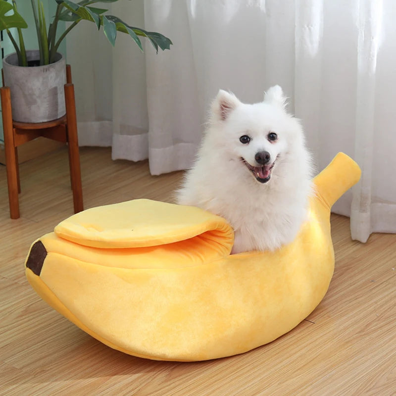 Banana Cat Bed House Funny Cute Cozy Cat Mat Beds Warm Durable Portable Pet Basket Kennel Dog Cushion Cat Pet Supplies 